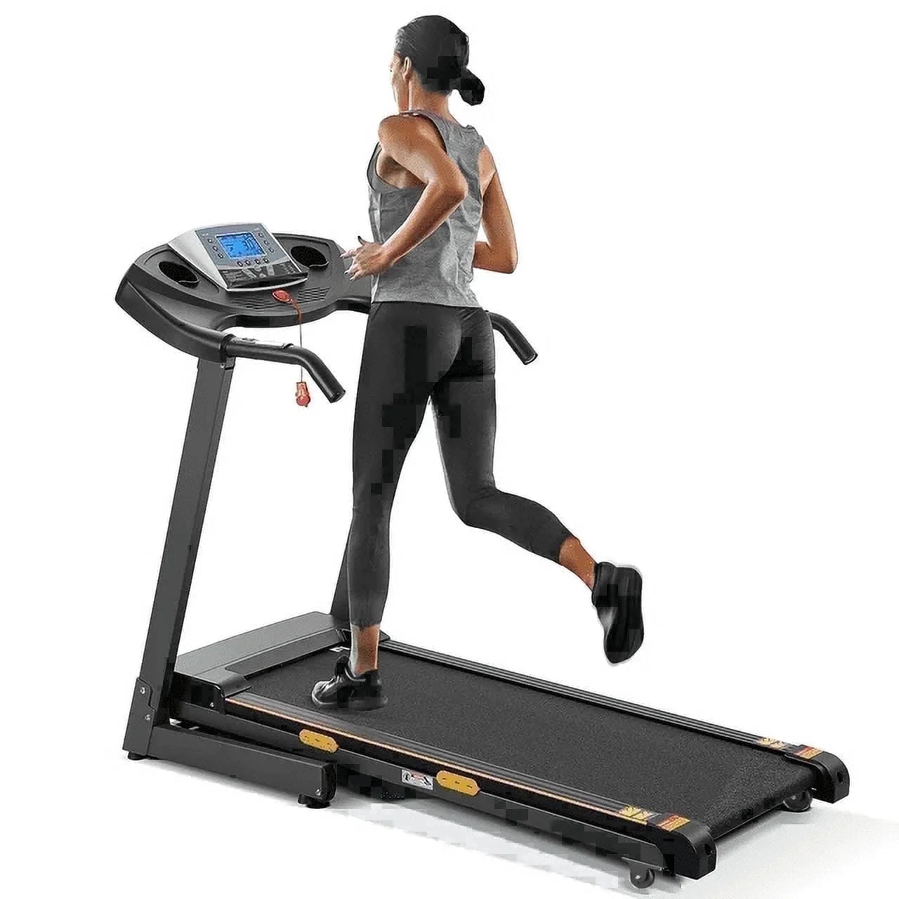 Folding Electric Treadmill with 12-Level Automatic Incline, 2.5 HP Motor, 8.5 MPH Speed, and 15 Preset Training Programs for Home Use