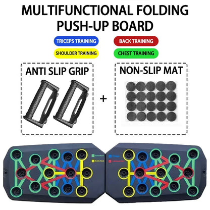 Multifunctional Portable Push-Up Board Set with Handles for Comprehensive Chest, Abdomen, Arms, and Back Training