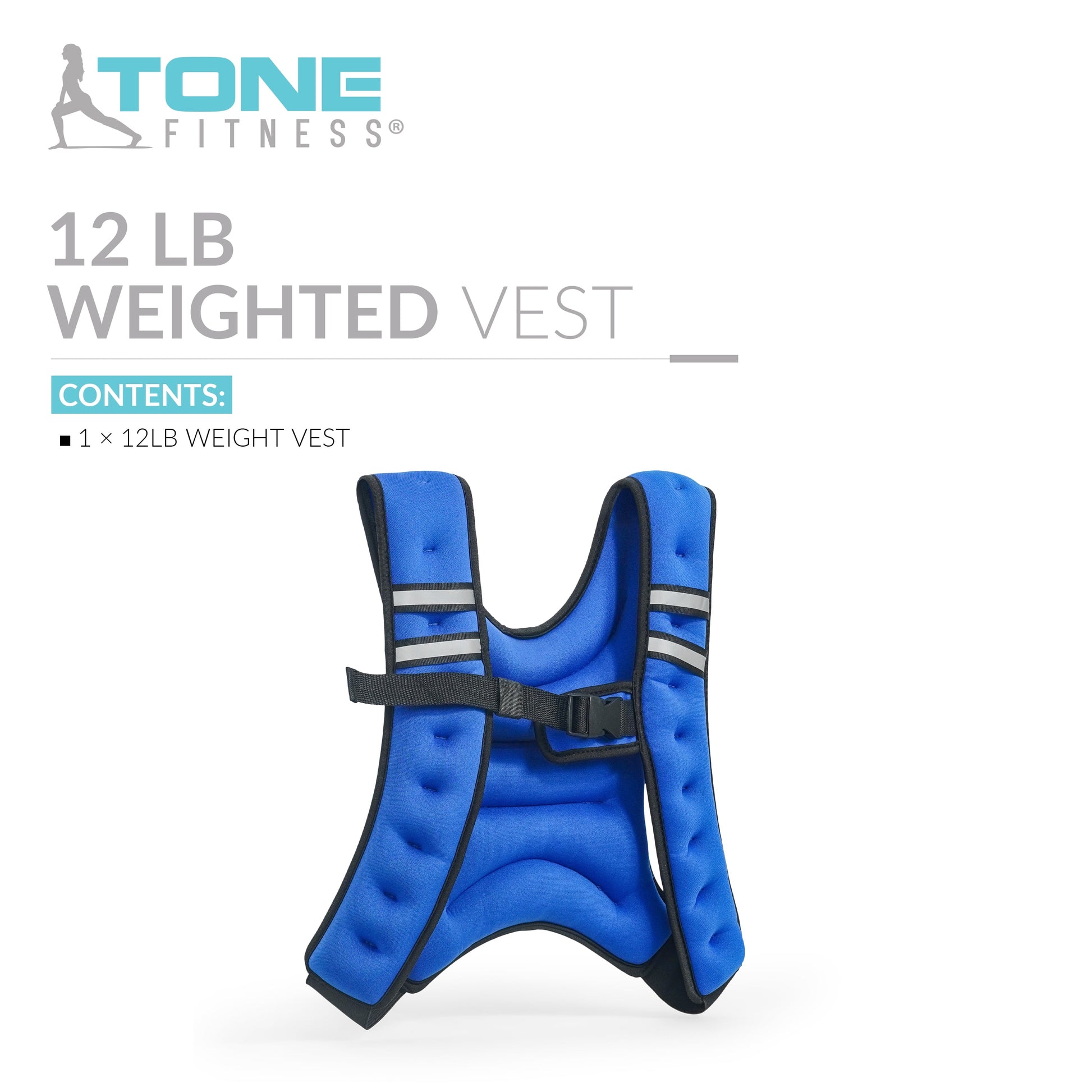 12-Pound Neoprene Weighted Vest in Blue