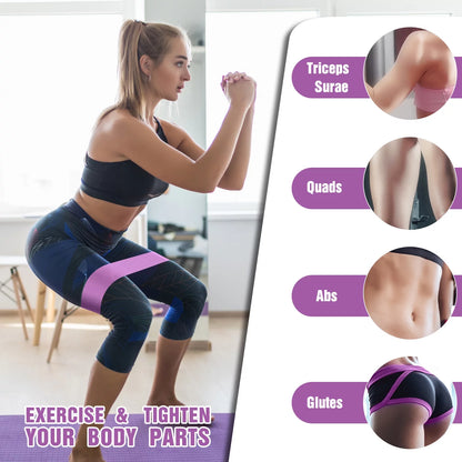 Professional Resistance Bands for Leg and Glute Workouts - Non-Slip Elastic Booty Bands with 3 Resistance Levels for Women's Fitness and Squat Training