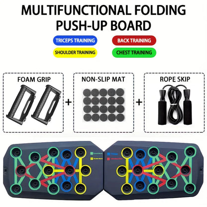 Multifunctional Portable Push-Up Board Set with Handles for Comprehensive Chest, Abdomen, Arms, and Back Training
