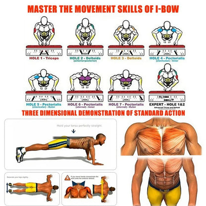 Multifunctional Portable Push-Up Board Set with Handles for Comprehensive Chest, Abdomen, Arms, and Back Training