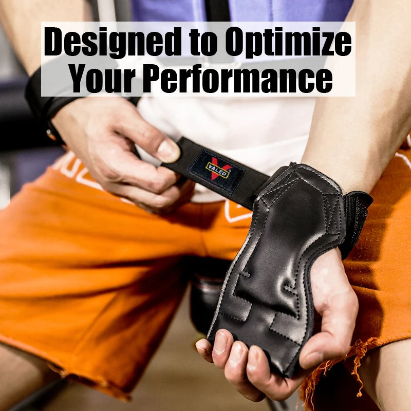 Cowhide Weight Lifting Gloves with Wrist Straps for Dumbbell and Barbell Training - Professional Fitness Equipment for Powerlifting and Strength Training