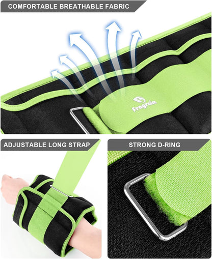 Adjustable Ankle Weights with Removable Weights (1-20 lbs) for Jogging, Gymnastics, Aerobics, and Physical Therapy